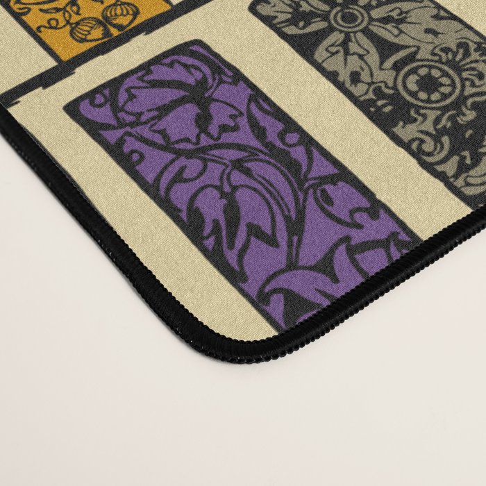 Whimsigothic Dark Academia Vintage Ornate Antique Books on Bookshelves Desk Mat Gallery Image 4