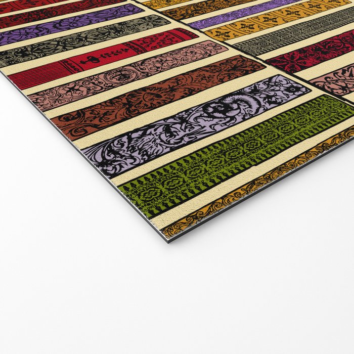 Whimsigothic Dark Academia Vintage Ornate Antique Books on Bookshelves Welcome Mat Gallery Image 2