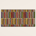 Whimsigothic Dark Academia Vintage Ornate Antique Books on Bookshelves Desk Mat Gallery Image 3
