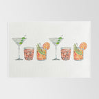 Classic Cocktails  - 1960s Watercolor Lineup Rug Gallery Image 2