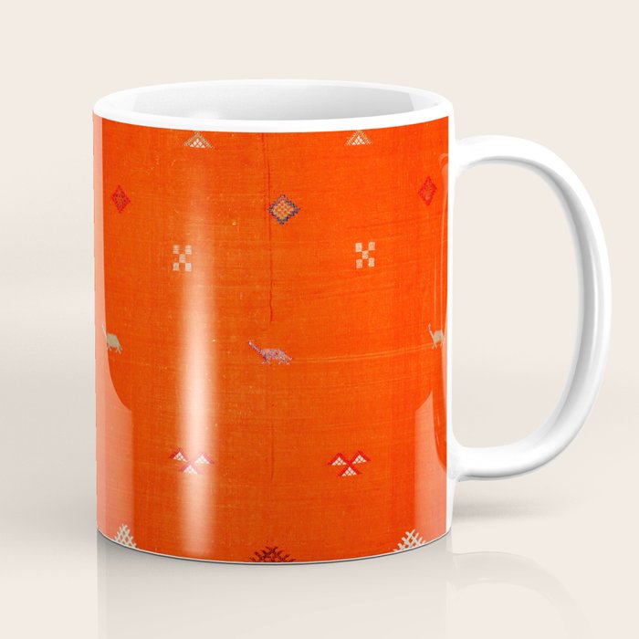 N6 | Vintage Orange Anthropologie Moroccan Artwork. Coffee Mug Gallery Image 1
