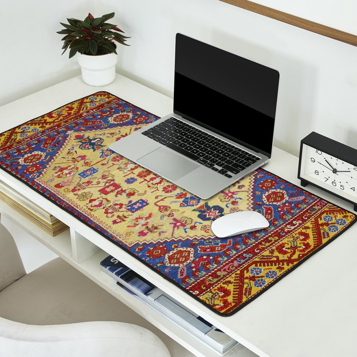 Demerci Kula Antique Turkish Rug Print Desk Mat Gallery Image 2