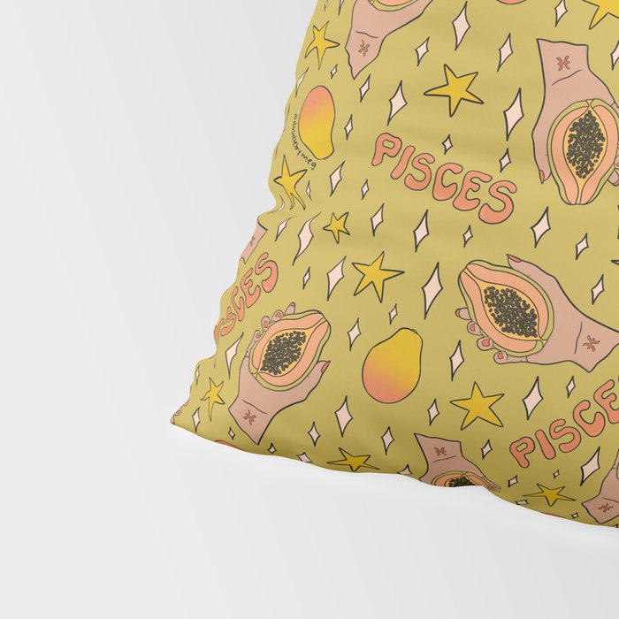 Pisces Papaya Print Pillow Sham Gallery Image 4