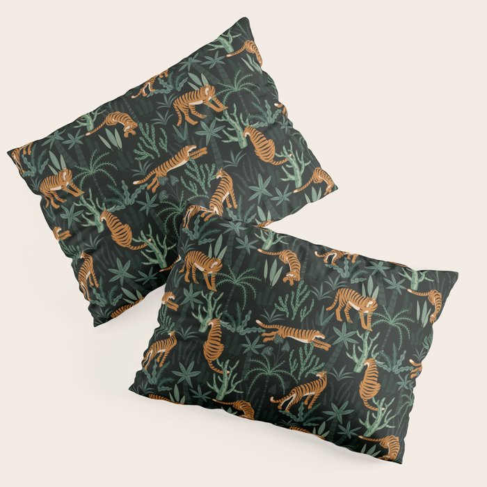 Evening Prowl, Tiger Prints Pillow Sham Gallery Image 1