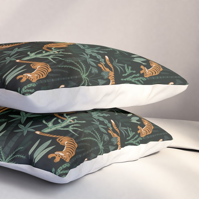 Evening Prowl, Tiger Prints Pillow Sham Gallery Image 3