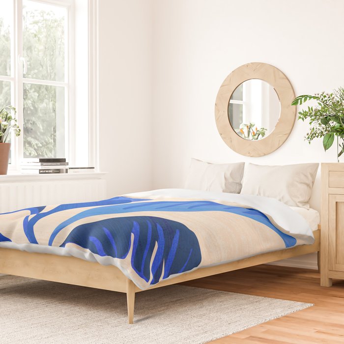 Indigo Tropics - Modern Coastal Design Duvet Cover Gallery Image 2
