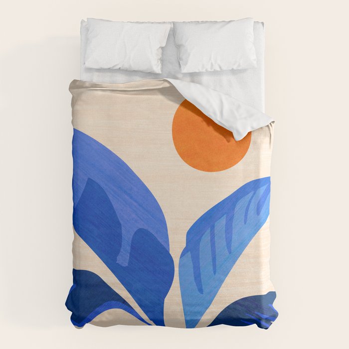 Indigo Tropics - Modern Coastal Design Duvet Cover Gallery Image 6