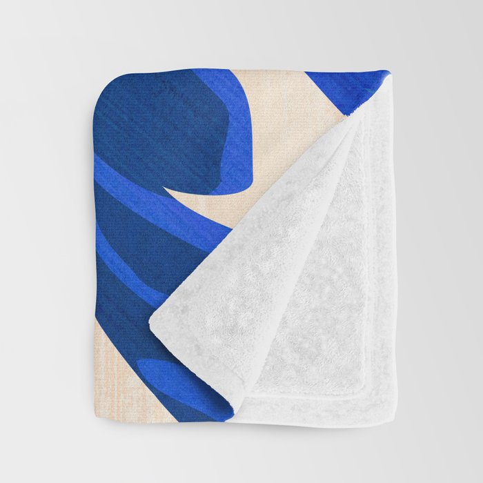 Indigo Tropics - Modern Coastal Design Throw Blanket Gallery Image 3