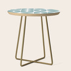 Mid Century Modern Geometric 04 Glass Blue Side Table Gallery Image 1