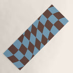 Wavy Seaside Blue x Chocolate Yoga Mat Gallery Image 1