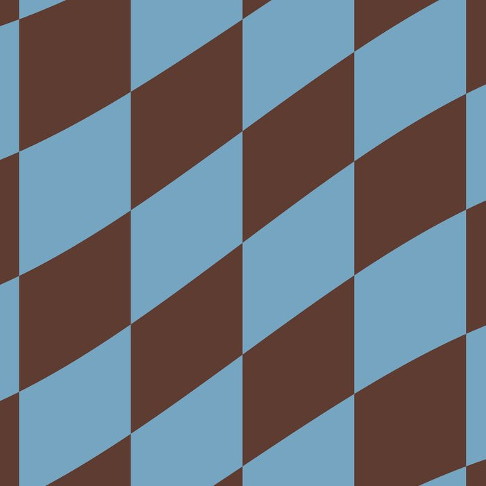 Wavy Seaside Blue x Chocolate Coffee Mug Gallery Image 2