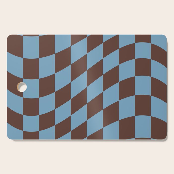 Wavy Seaside Blue x Chocolate Cutting Board Gallery Image 1