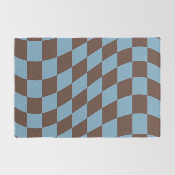 Wavy Seaside Blue x Chocolate Rug Gallery Image 2