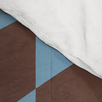 Wavy Seaside Blue x Chocolate Comforter Gallery Image 4