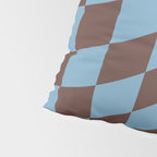 Wavy Seaside Blue x Chocolate Pillow Sham Gallery Image 4