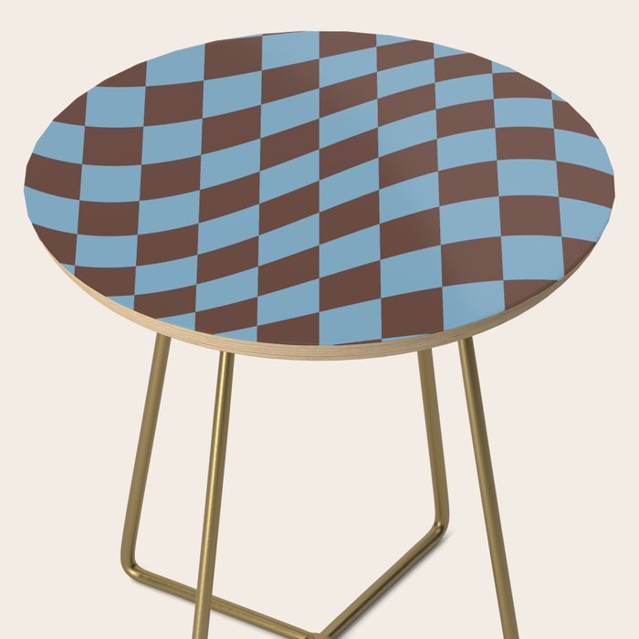 Wavy Seaside Blue x Chocolate Side Table Gallery Image 2