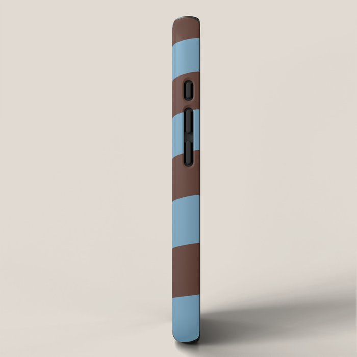 Wavy Seaside Blue x Chocolate iPhone Case Gallery Image 2