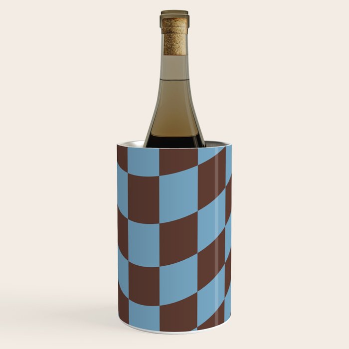 Wavy Seaside Blue x Chocolate Wine Chiller Gallery Image 2