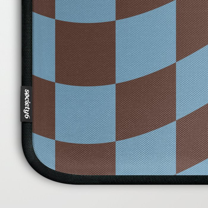 Wavy Seaside Blue x Chocolate Laptop Sleeve Gallery Image 3
