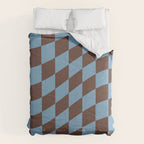Wavy Seaside Blue x Chocolate Comforter Gallery Image 6