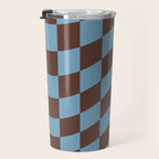 Wavy Seaside Blue x Chocolate Travel Mug Gallery Image 3