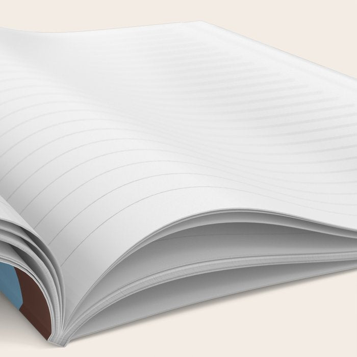 Wavy Seaside Blue x Chocolate Notebook Gallery Image 2