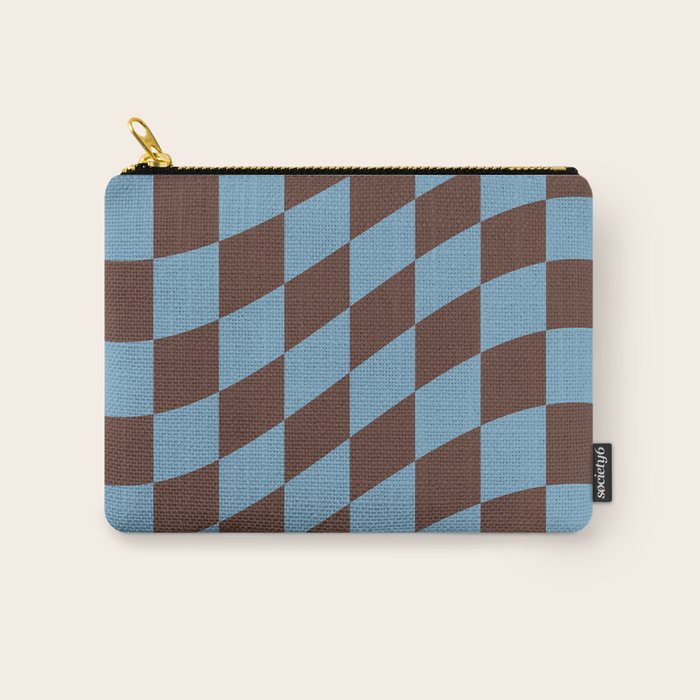 Wavy Seaside Blue x Chocolate Carry All Pouch Gallery Image 1