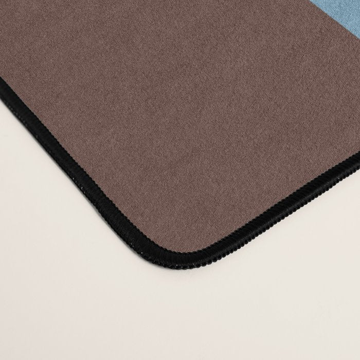 Wavy Seaside Blue x Chocolate Desk Mat Gallery Image 4