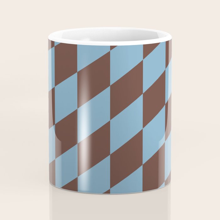 Wavy Seaside Blue x Chocolate Coffee Mug Gallery Image 4