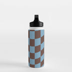 Wavy Seaside Blue x Chocolate Water Bottle Gallery Image 3