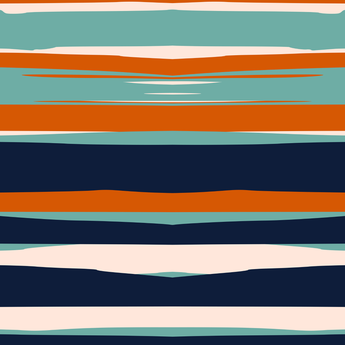 Stripes Abstract, Orange, Teal, Navy Coffee Mug Gallery Image 2