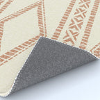 oceania diamond stripes - ginger on cream Rug Gallery Image 4