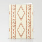 oceania diamond stripes - ginger on cream Stationery Card Gallery Image 2