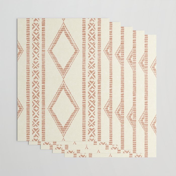 oceania diamond stripes - ginger on cream Wrapping Paper Gallery Image 3