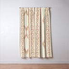 oceania diamond stripes - ginger on cream Window Curtain Gallery Image 3