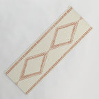 oceania diamond stripes - ginger on cream Yoga Mat Gallery Image 1