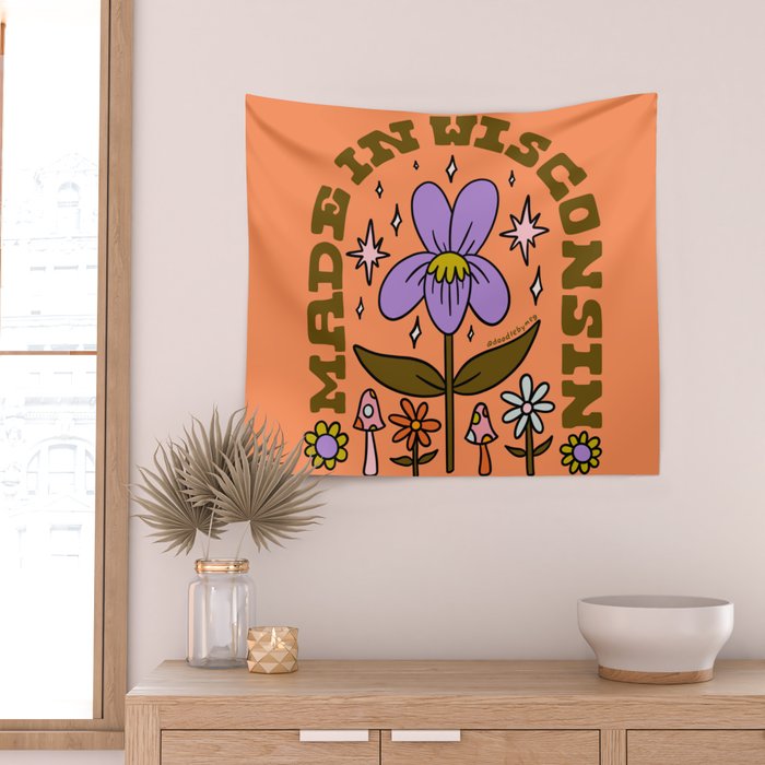 Made In Wisconsin Wall Tapestry Gallery Image 2