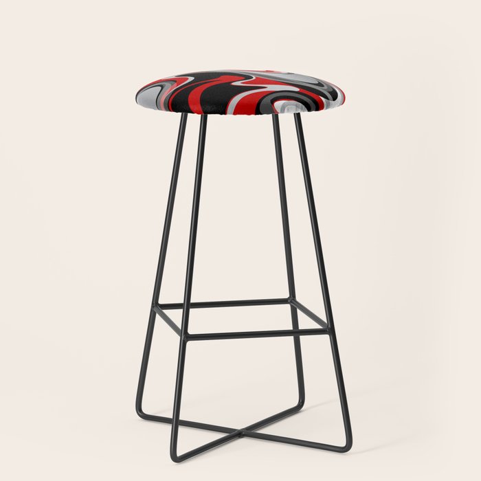 Liquify - Red, Gray, Black, White Stool Gallery Image 1