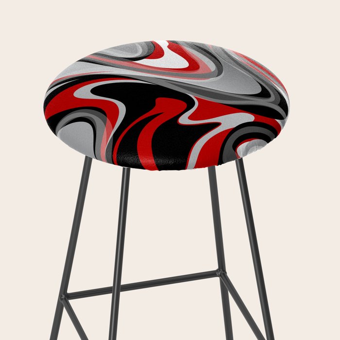 Liquify - Red, Gray, Black, White Stool Gallery Image 2