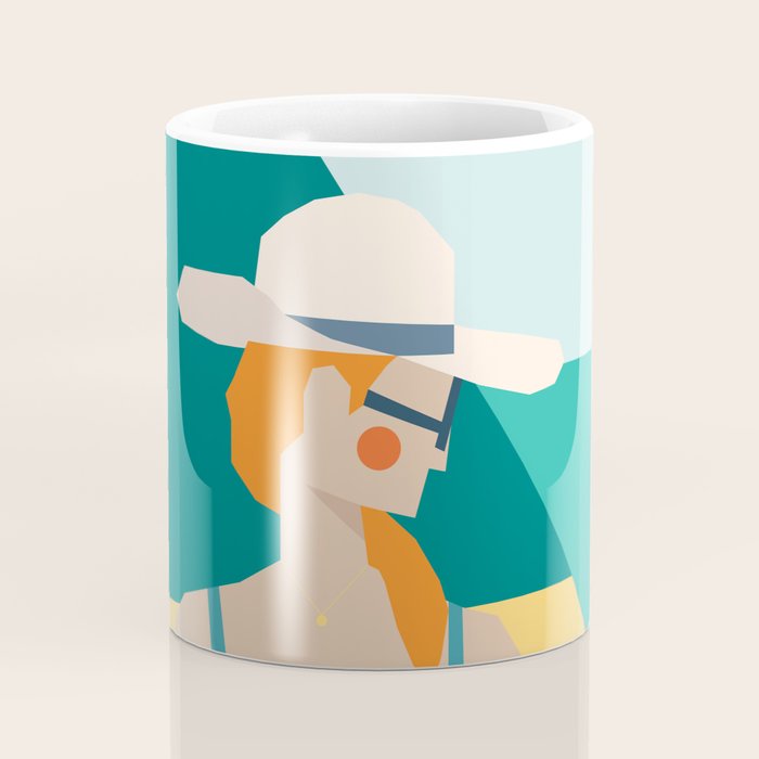 Lady at the beach in Italy Coffee Mug Gallery Image 4