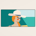 Lady at the beach in Italy Desk Mat Gallery Image 3