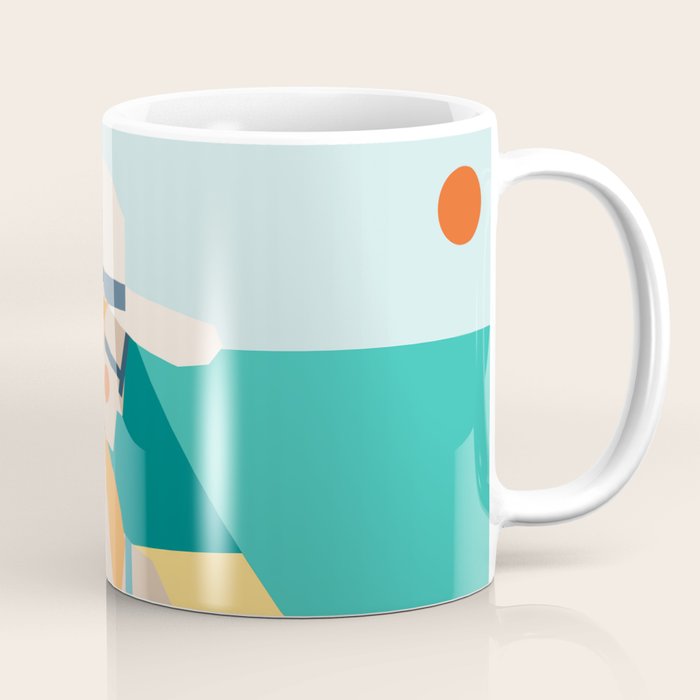 Lady at the beach in Italy Coffee Mug Gallery Image 1
