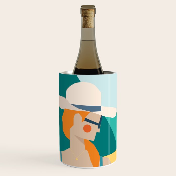 Lady at the beach in Italy Wine Chiller Gallery Image 1