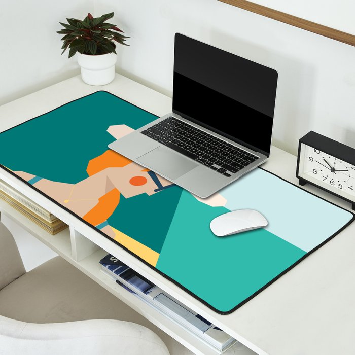 Lady at the beach in Italy Desk Mat Gallery Image 2