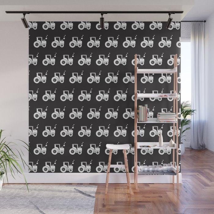 Tractors Monochrome Wall Mural Gallery Image 1