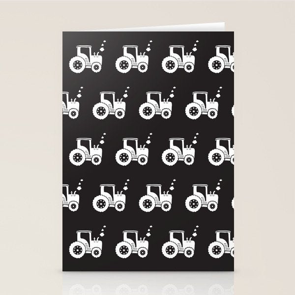 Tractors Monochrome Stationery Card Gallery Image 2