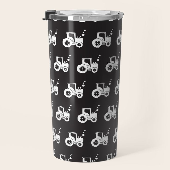 Tractors Monochrome Travel Mug Gallery Image 3