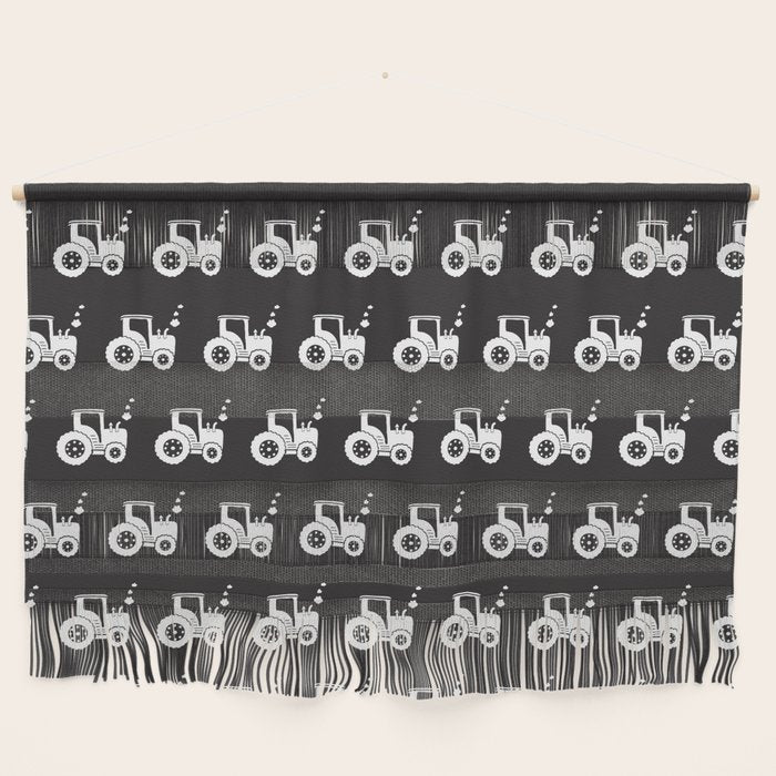 Tractors Monochrome Wall Hanging Gallery Image 1