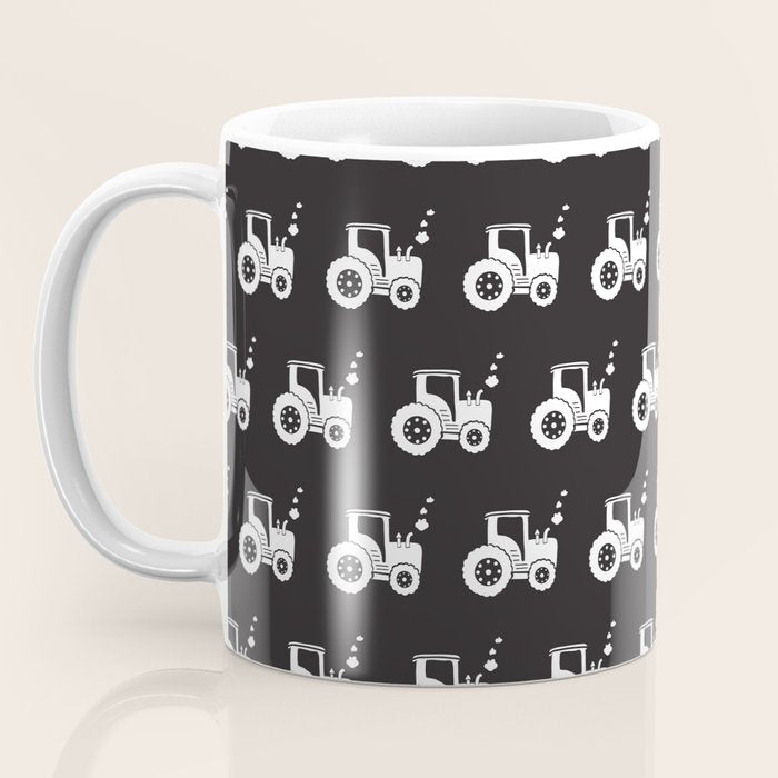 Tractors Monochrome Coffee Mug Gallery Image 3