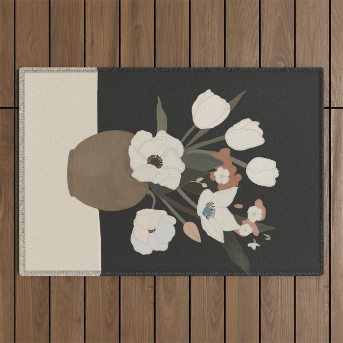 Gently Flowers 2 Outdoor Rug Gallery Image 1
